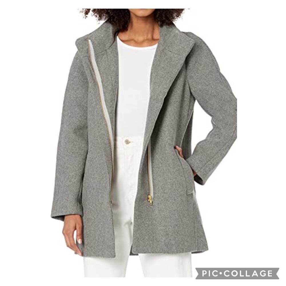 J Crew Zip Cocoon Style Peacoat